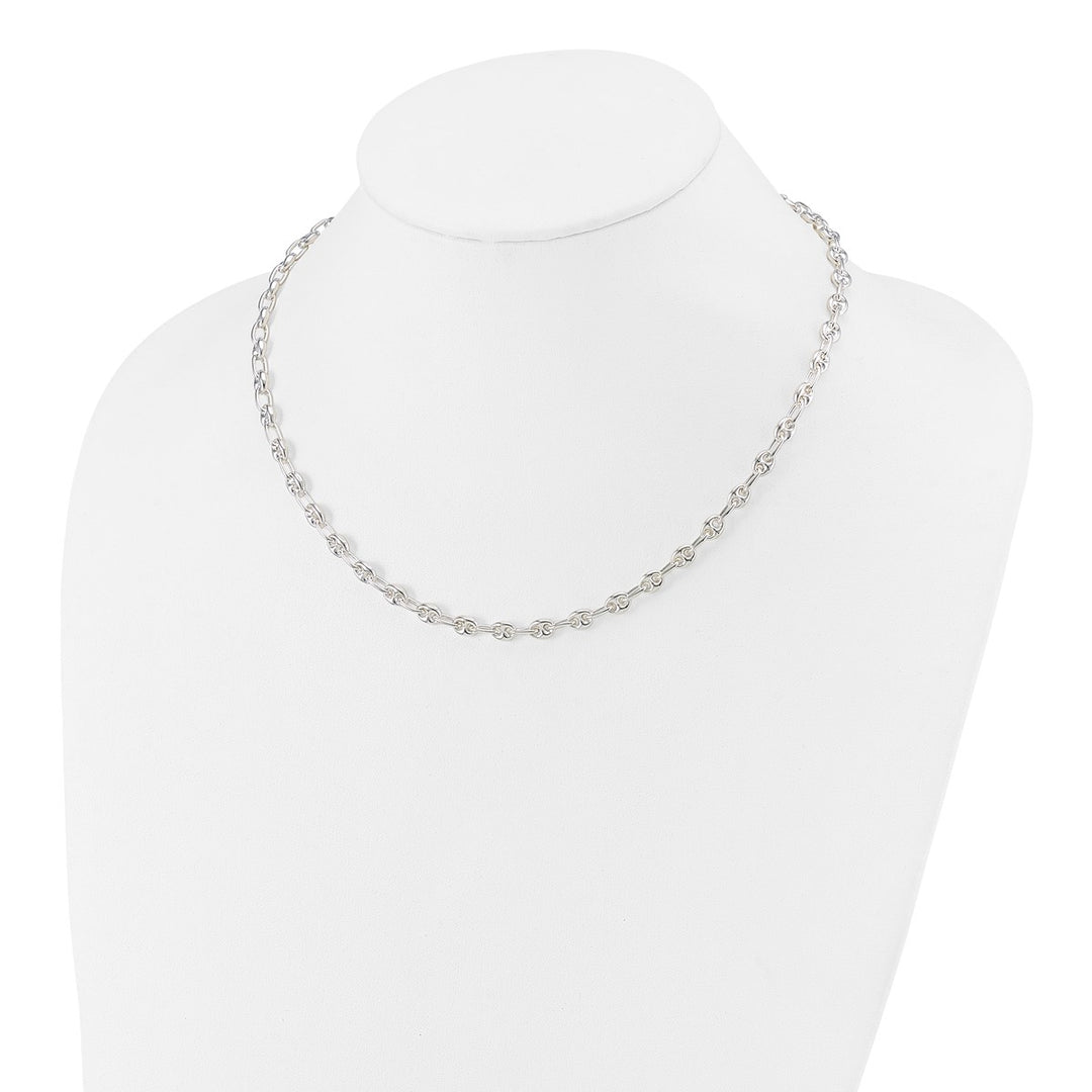 Sterling Silver 5.13mm Anchor Necklace, 18