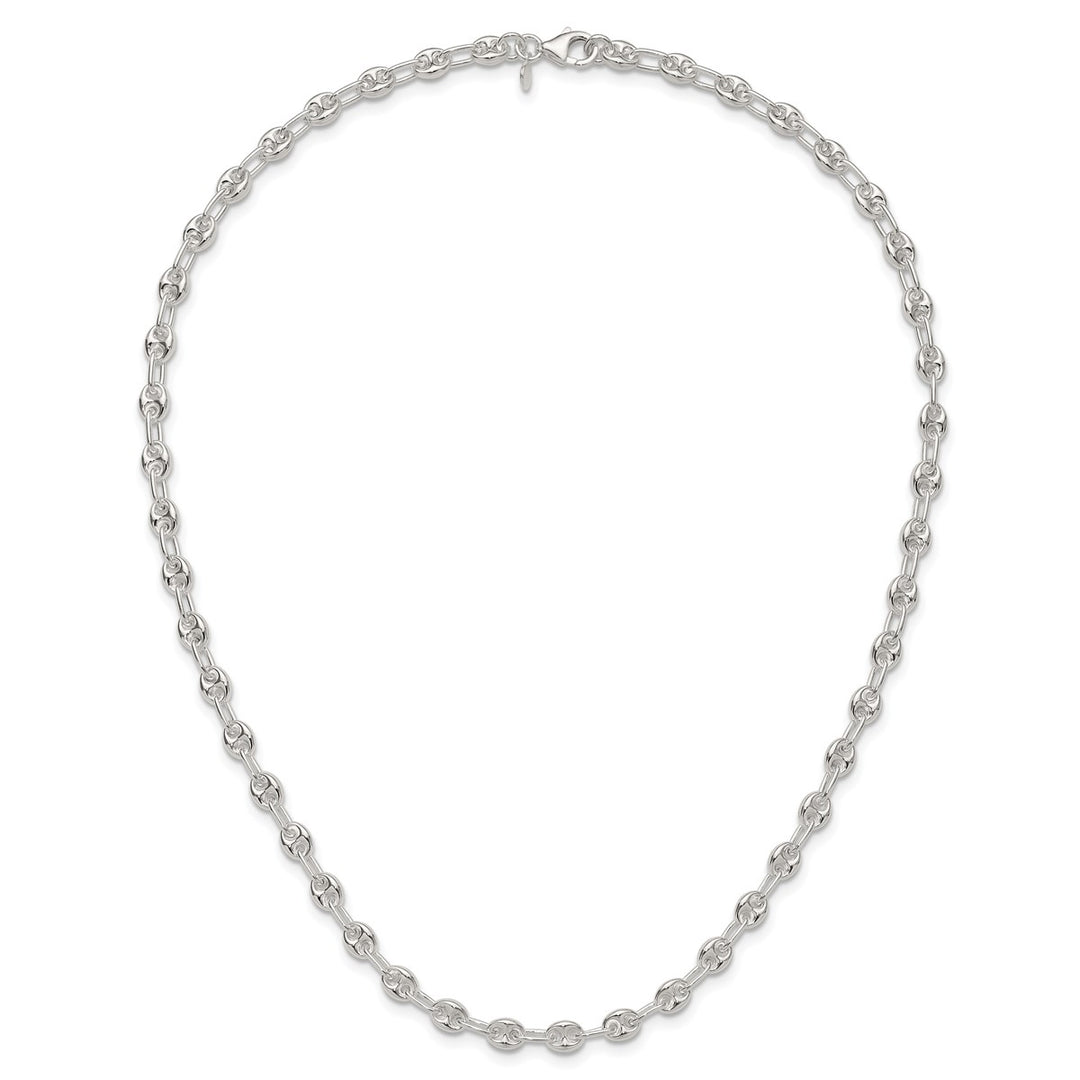 Sterling Silver 5.13mm Anchor Necklace, 18