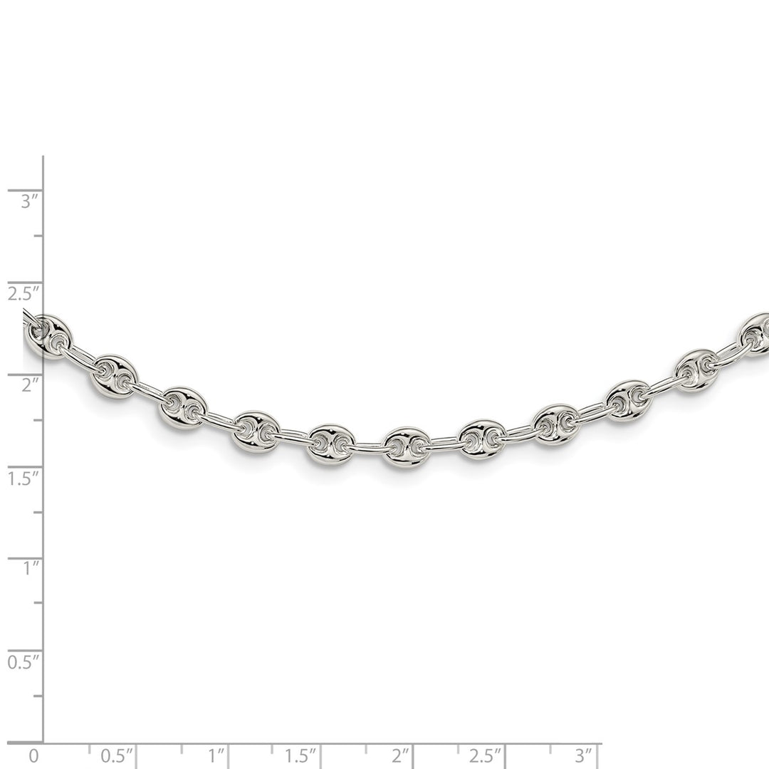 Sterling Silver 5.13mm Anchor Necklace, 18