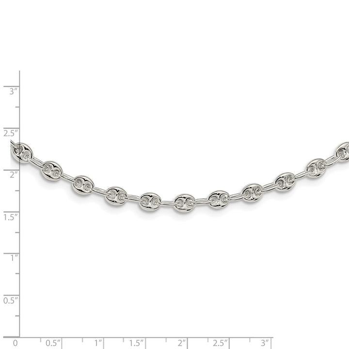 Sterling Silver 5.13mm Anchor Necklace, 18"