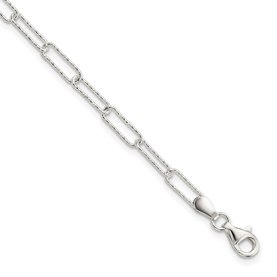 Sterling Silver 3.33mm Paperclip Bracelet, 7.25"
