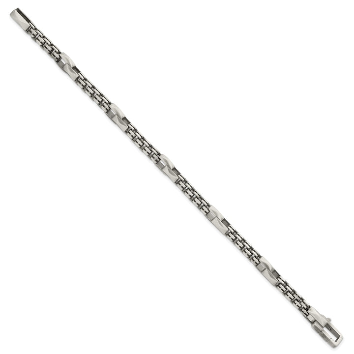 Sterling Silver 7.5mm Box Bracelet, 8.5"