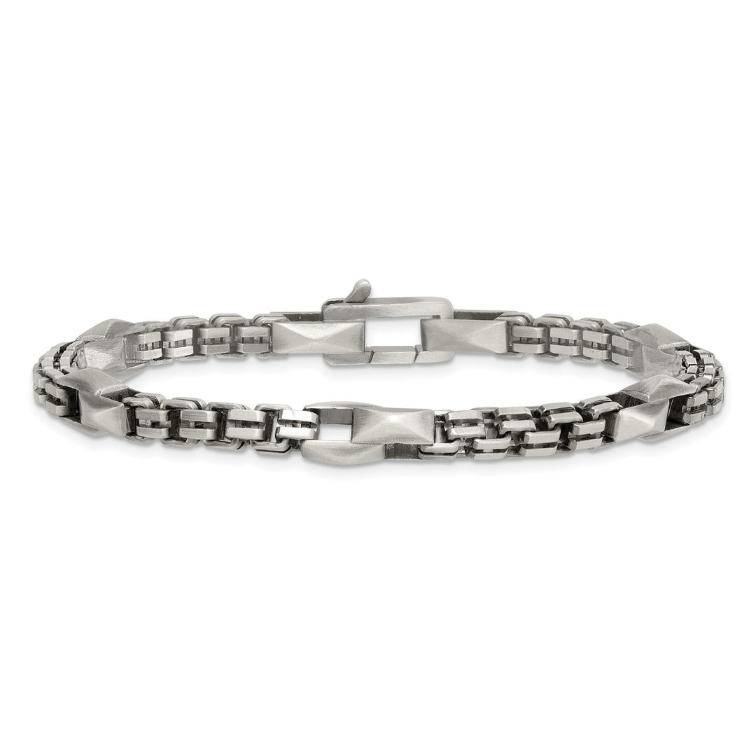 Sterling Silver 7.5mm Box Bracelet, 8.5