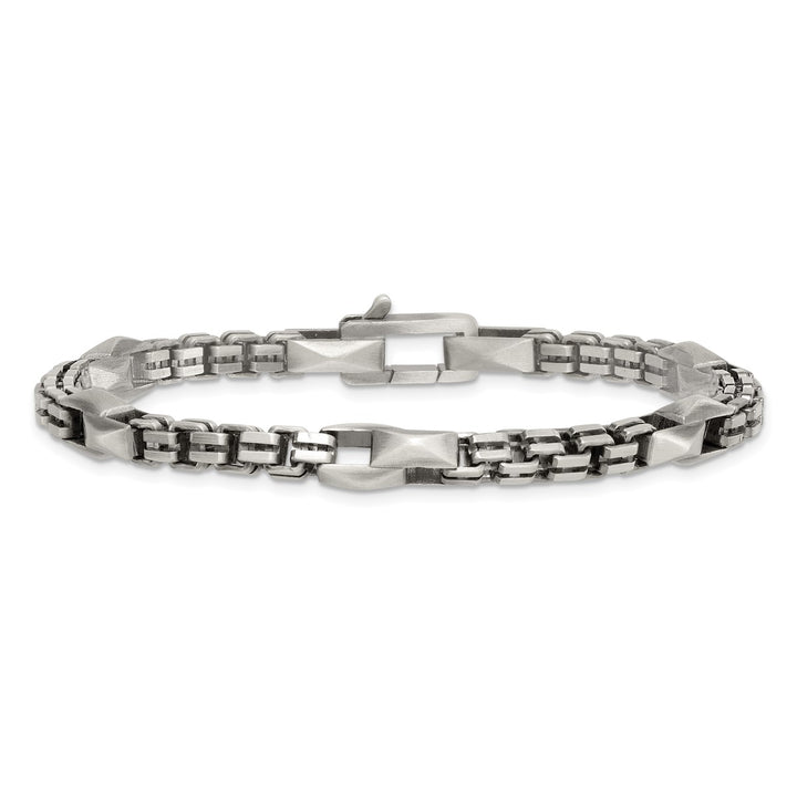 Sterling Silver 7.5mm Box Bracelet, 8.5"