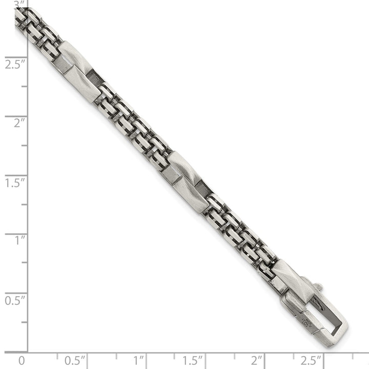 Sterling Silver 7.5mm Box Bracelet, 8.5"
