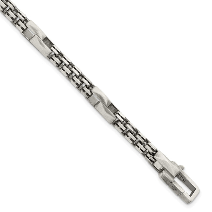 Sterling Silver 7.5mm Box Bracelet, 8.5"