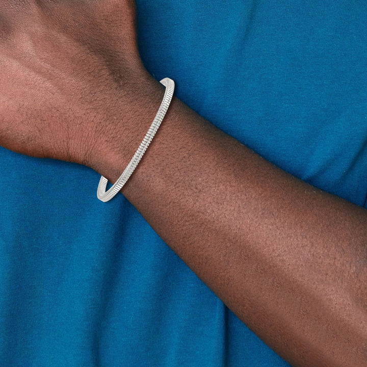 Sterling Silver 3.5mm Snake Bracelet, 8"