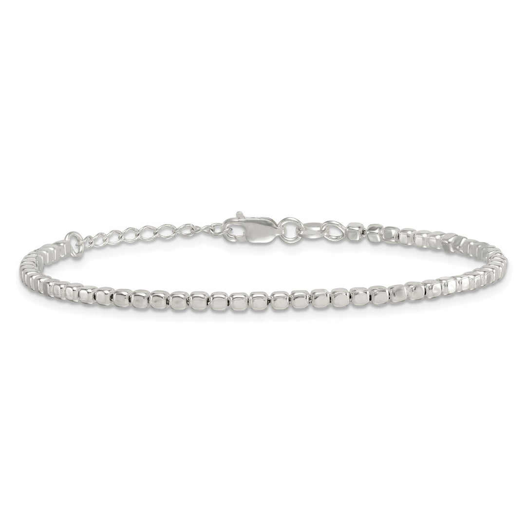Sterling Silver 2.6mm Ball (Beaded) Bracelet, 7