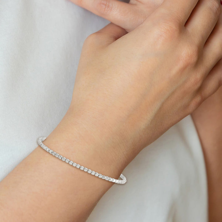 Sterling Silver 2.6mm Ball (Beaded) Bracelet, 7"