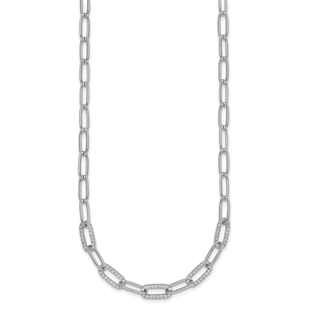Sterling Silver 5.3mm Paperclip Necklace, 18