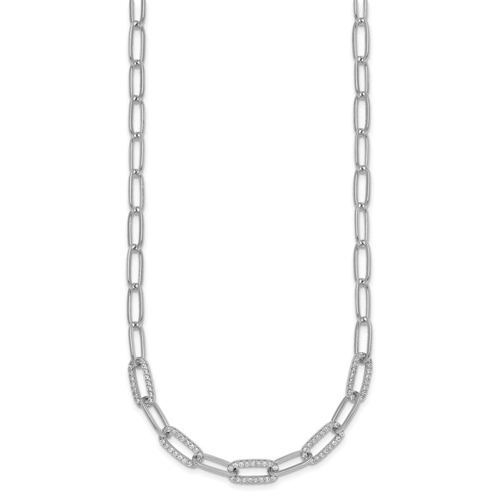 Sterling Silver 5.3mm Paperclip Necklace, 18"