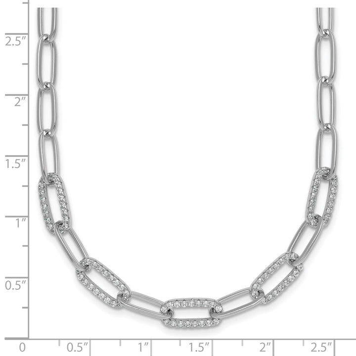 Sterling Silver 5.3mm Paperclip Necklace, 18"