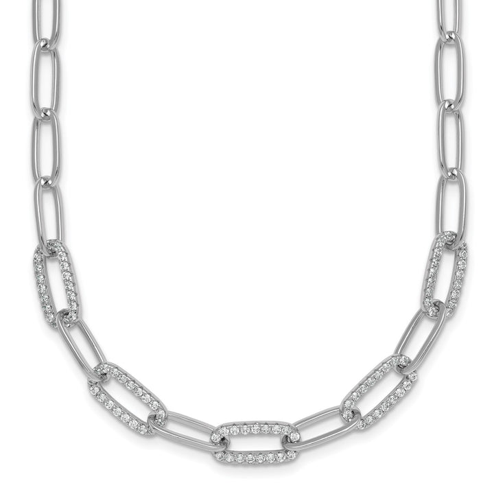 Sterling Silver 5.3mm Paperclip Necklace, 18"
