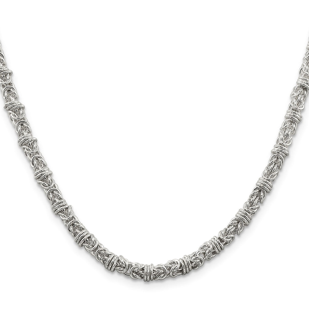 Sterling Silver 4mm Byzantine Necklaces, 18