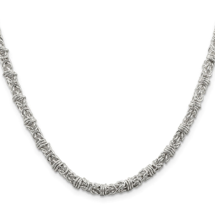 Sterling Silver 4mm Byzantine Necklaces, 18"