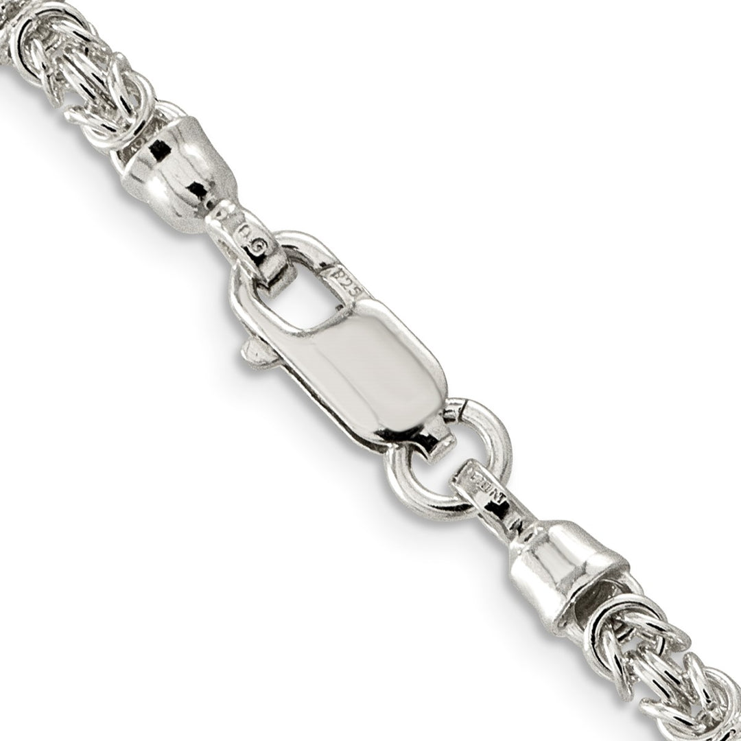 Sterling Silver 4mm Byzantine Necklaces, 18