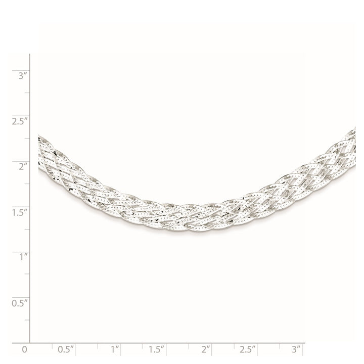 Sterling Silver 8mm Fancy Necklace, 18"
