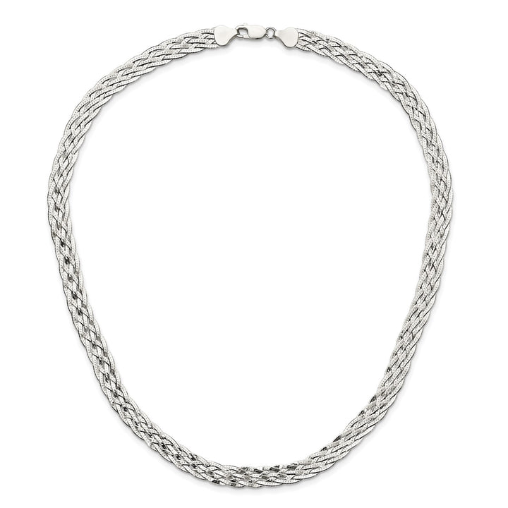 Sterling Silver 8mm Fancy Necklace, 18"