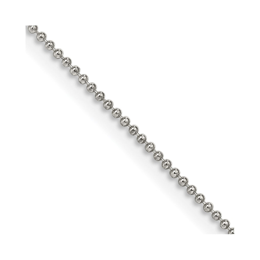 Sterling Silver 1mm Ball (Beaded) Necklaces, 16"