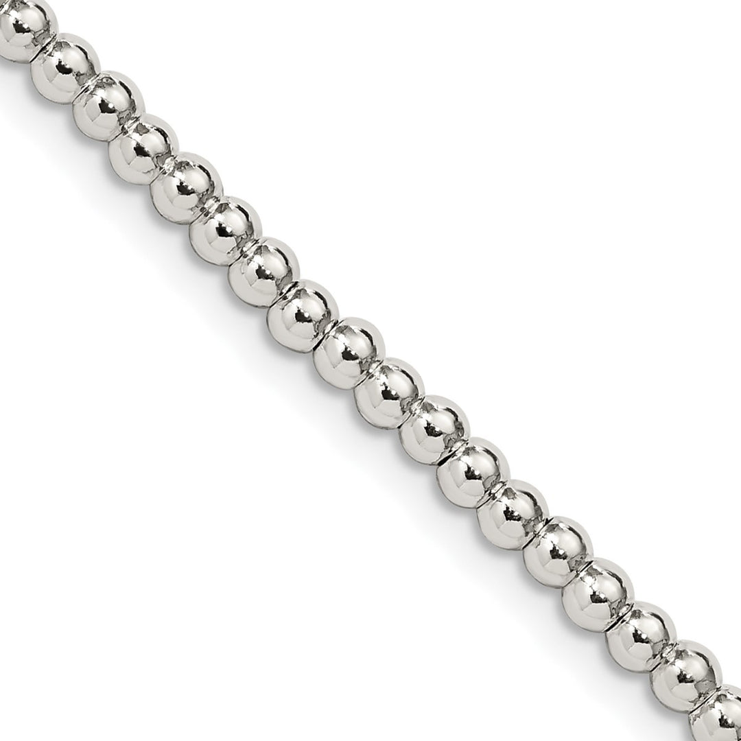 Sterling Silver 3mm Ball (Beaded) Necklaces, 16"