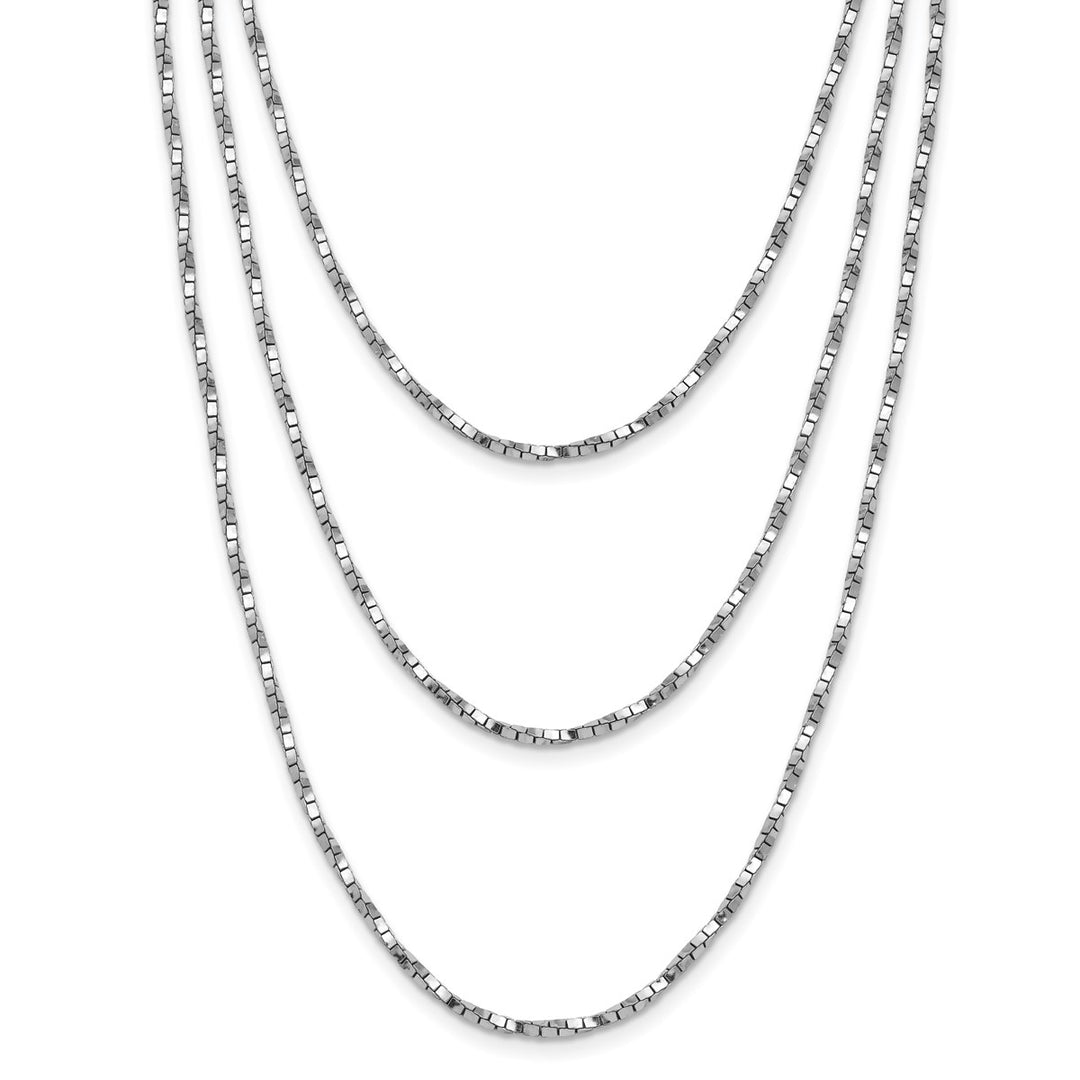 Sterling Silver 1.4mm Box Necklace, 17.5"