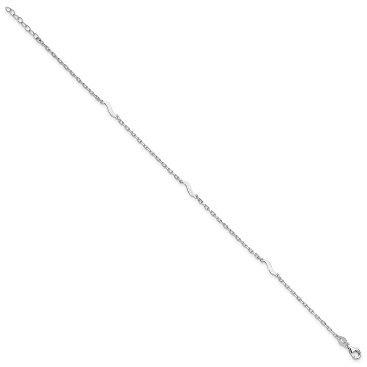 Sterling Silver 2mm Paperclip Anklet, 9"