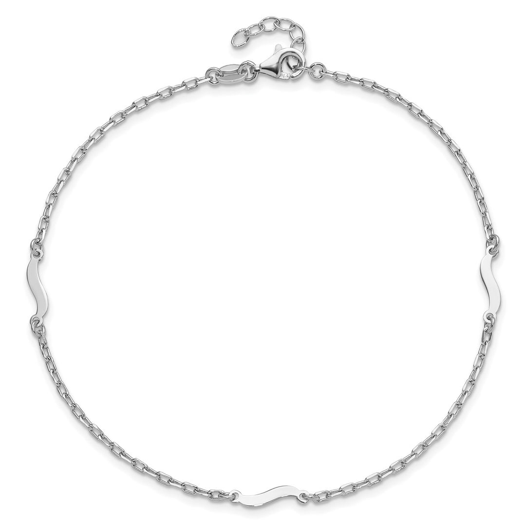 Sterling Silver 2mm Paperclip Anklet, 9