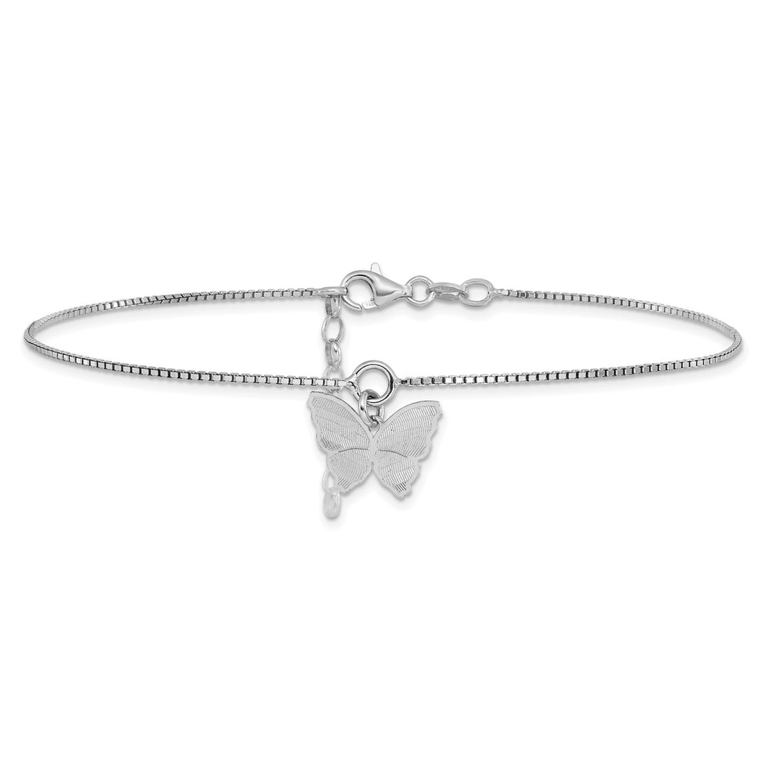 Sterling Silver 1mm Box Anklet, 9
