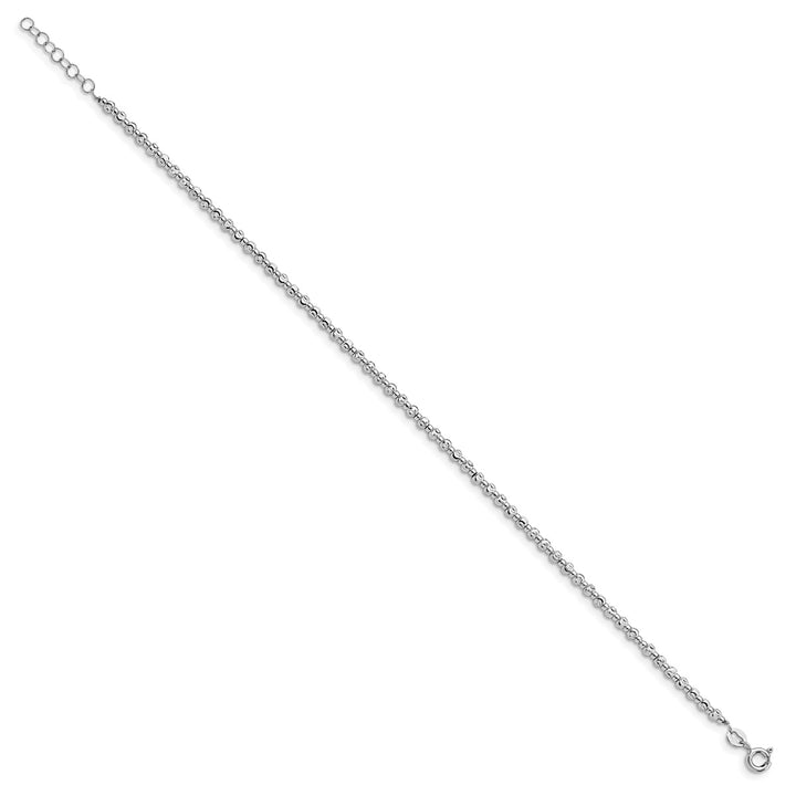 Sterling Silver 3mm Ball (Beaded) Anklet, 9"