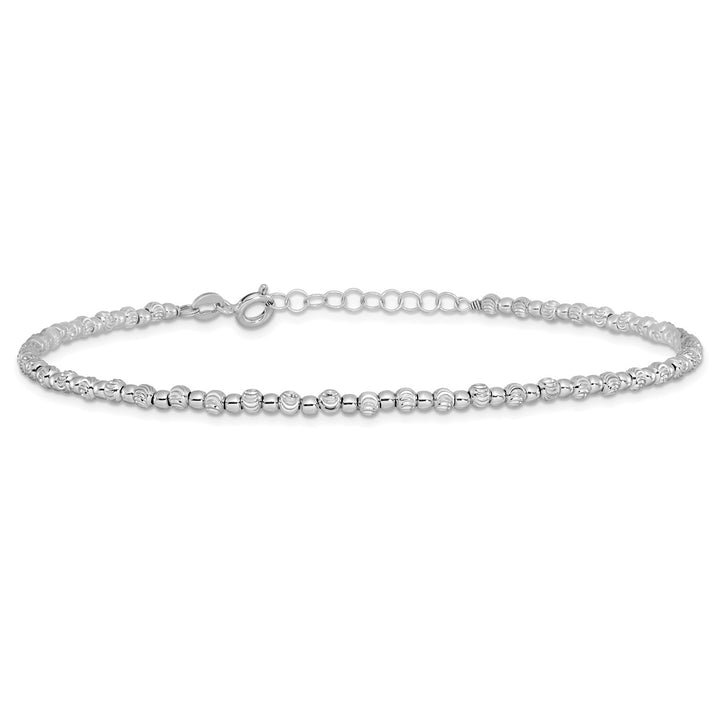 Sterling Silver 3mm Ball (Beaded) Anklet, 9"