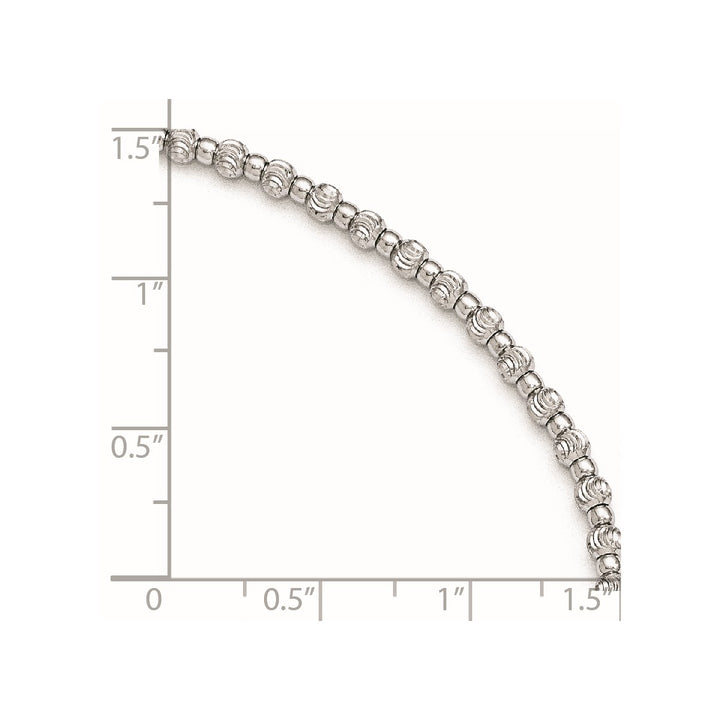 Sterling Silver 3mm Ball (Beaded) Anklet, 9"
