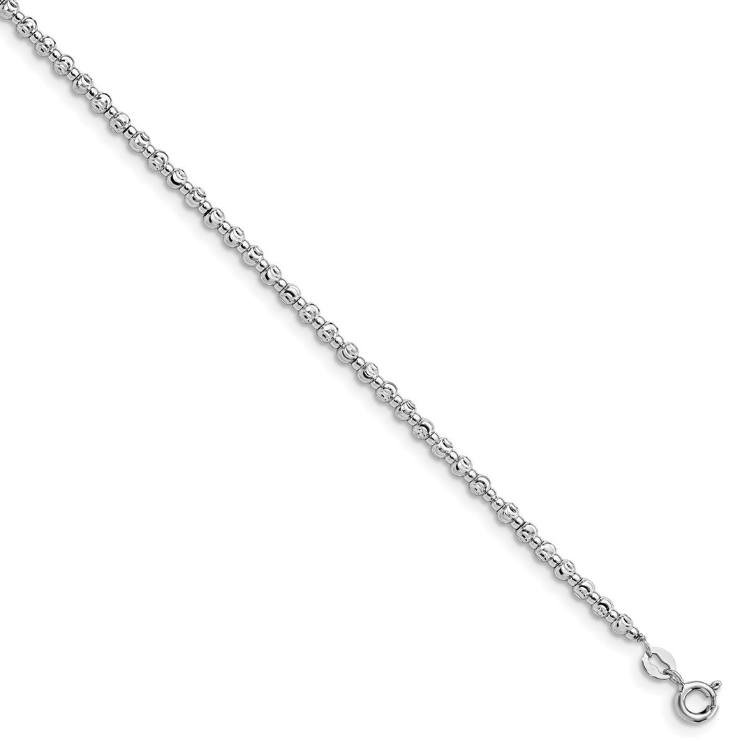 Sterling Silver 3mm Ball (Beaded) Anklet, 9"