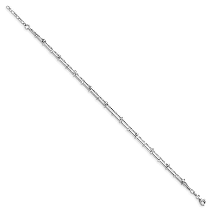 Sterling Silver Ball (Beaded) Anklet, 9"