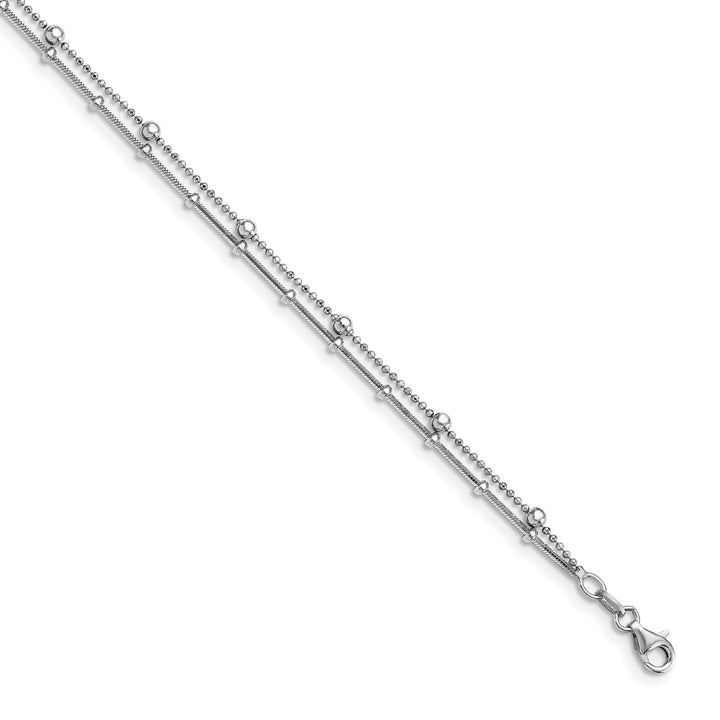 Sterling Silver Ball (Beaded) Anklet, 9"