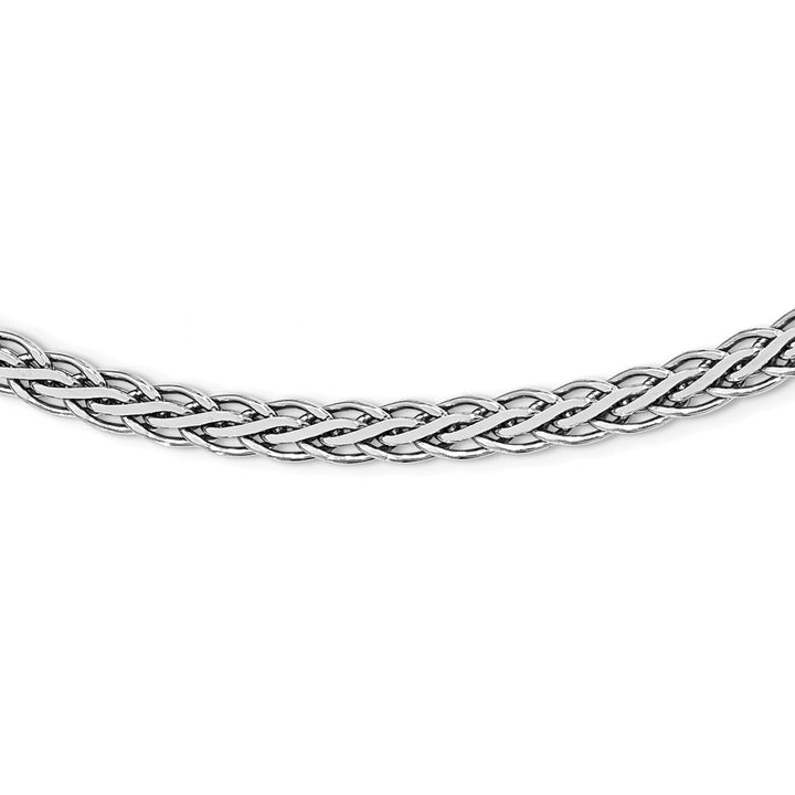 Sterling Silver 4.8mm Spiga (Wheat) Necklace, 18"