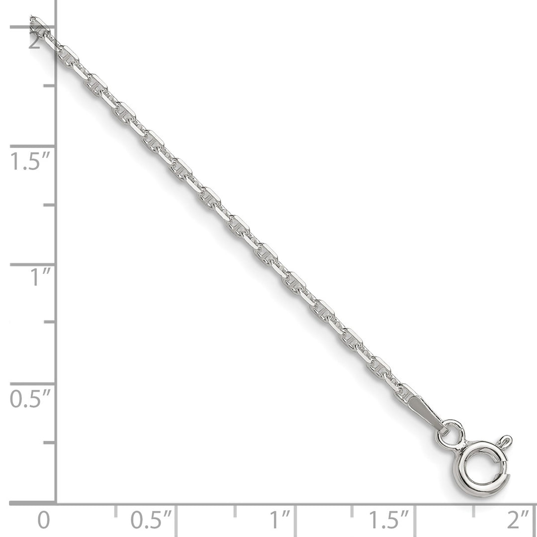 Sterling Silver 1.75mm Anchor Anklets, 9