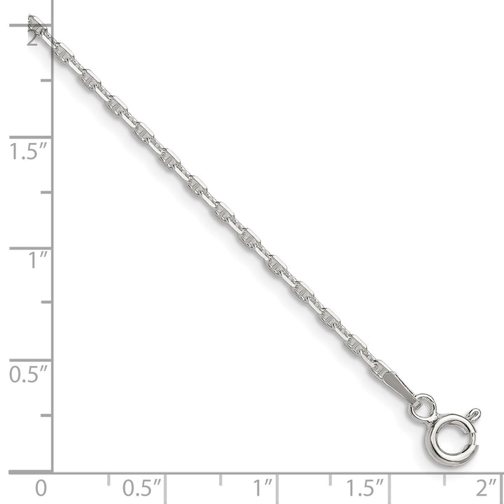 Sterling Silver 1.75mm Anchor Anklets, 9"