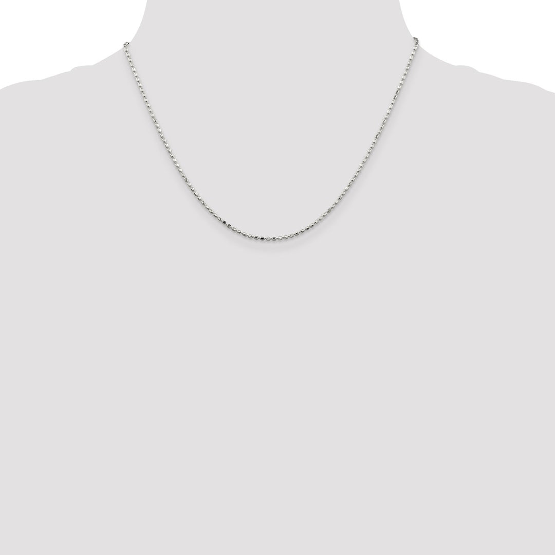 Sterling Silver 1.5mm Ball (Beaded) Necklaces, 18