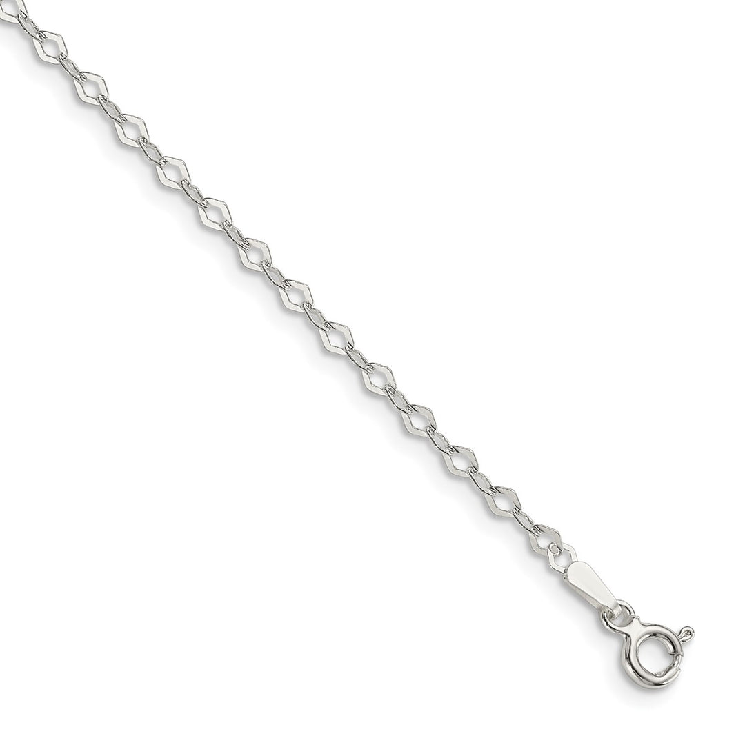 Sterling Silver 2.25mm Link, Other Bracelets, 7"
