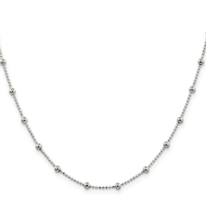 Sterling Silver 1.15mm Ball (Beaded) Necklaces, 16"