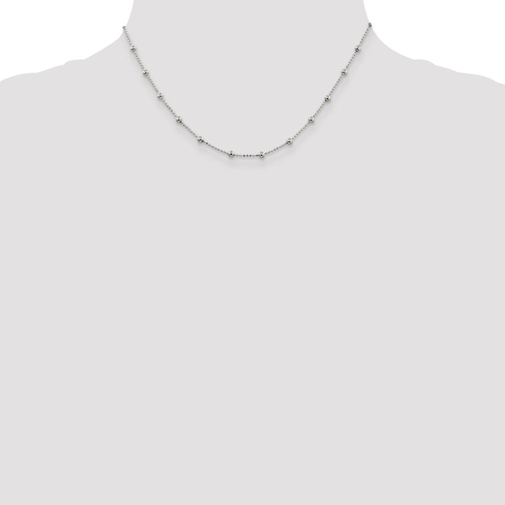 Sterling Silver 1.15mm Ball (Beaded) Necklaces, 16"
