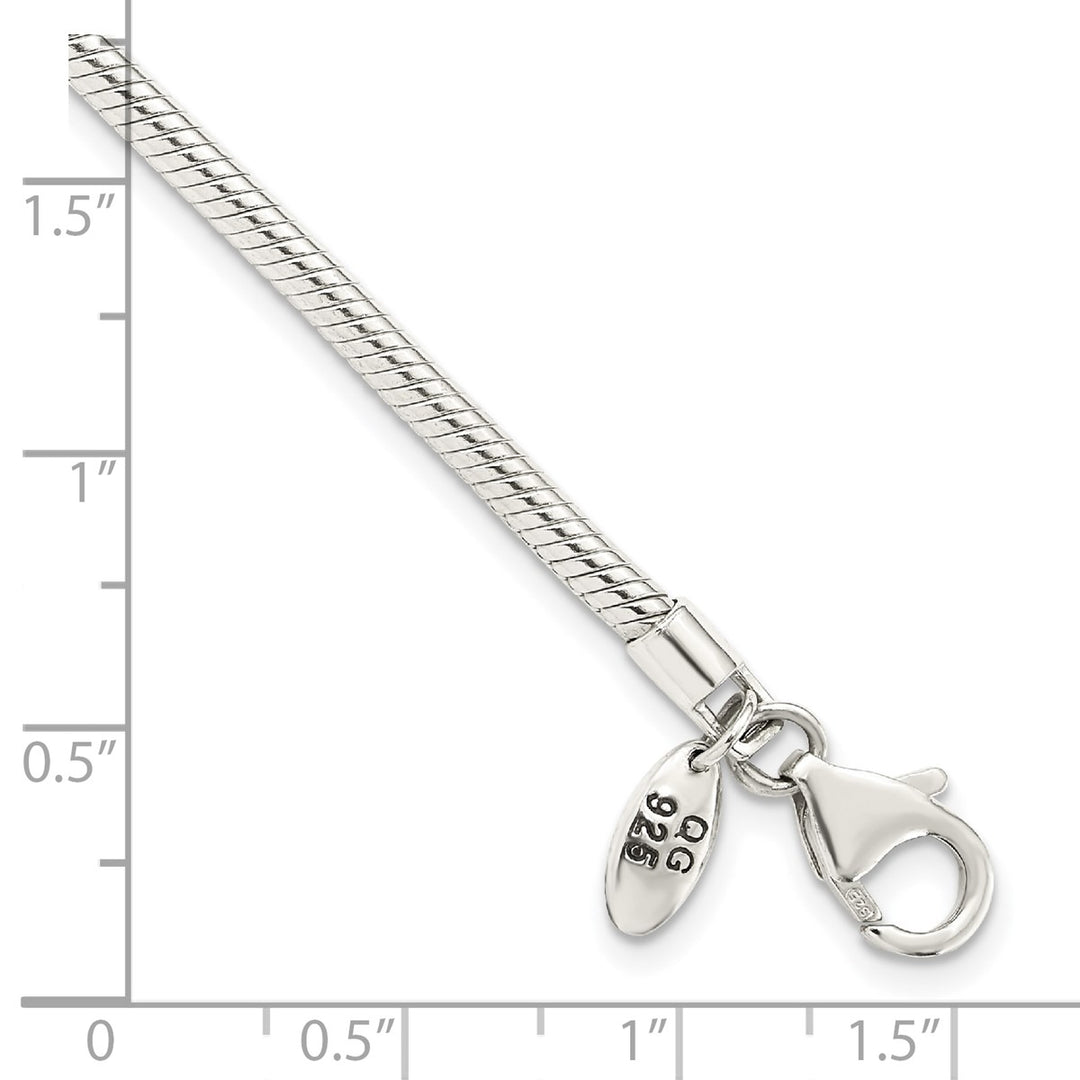 Sterling Silver 2mm Ball (Beaded) Anklet, 11