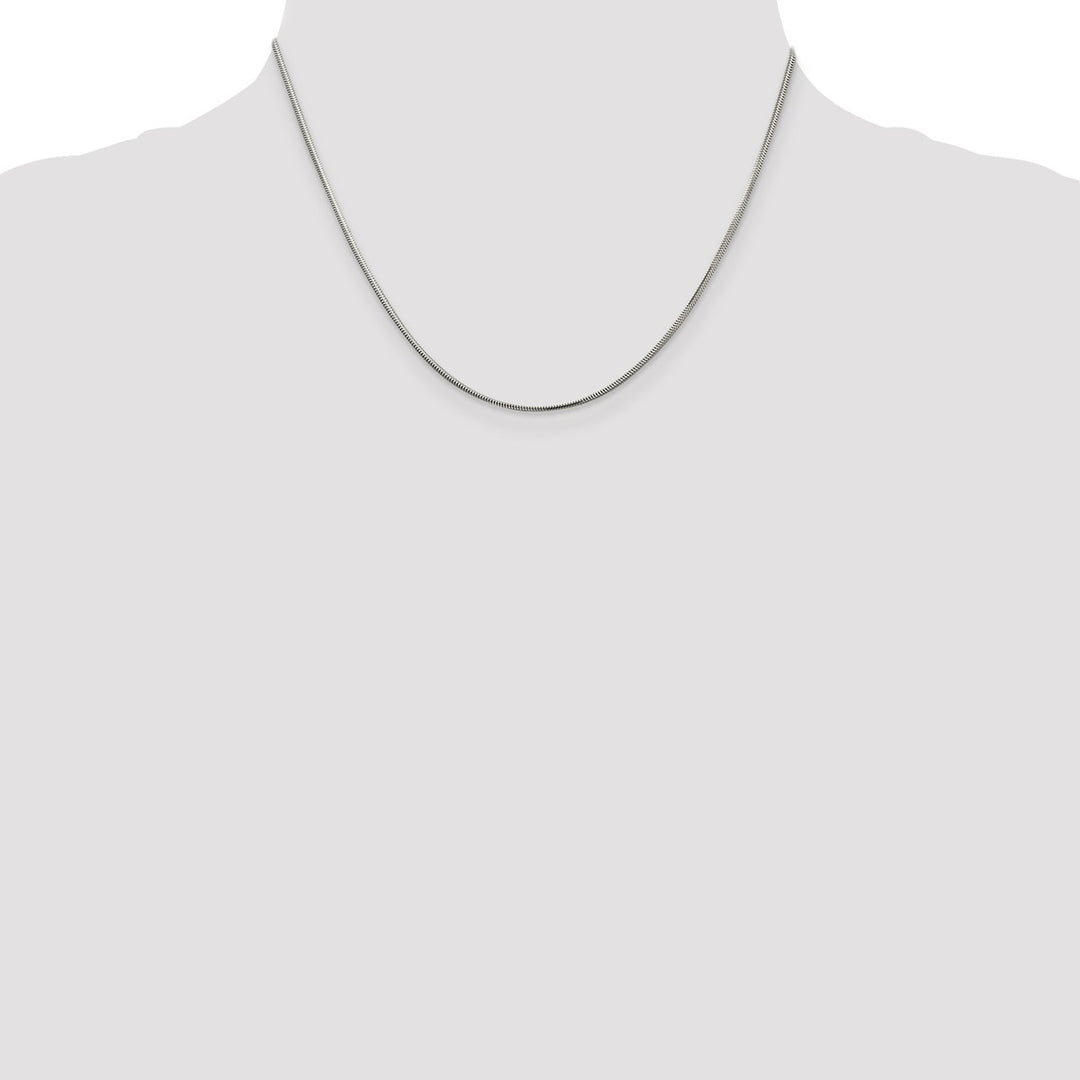 Sterling Silver 1.5mm Snake Necklaces, 18