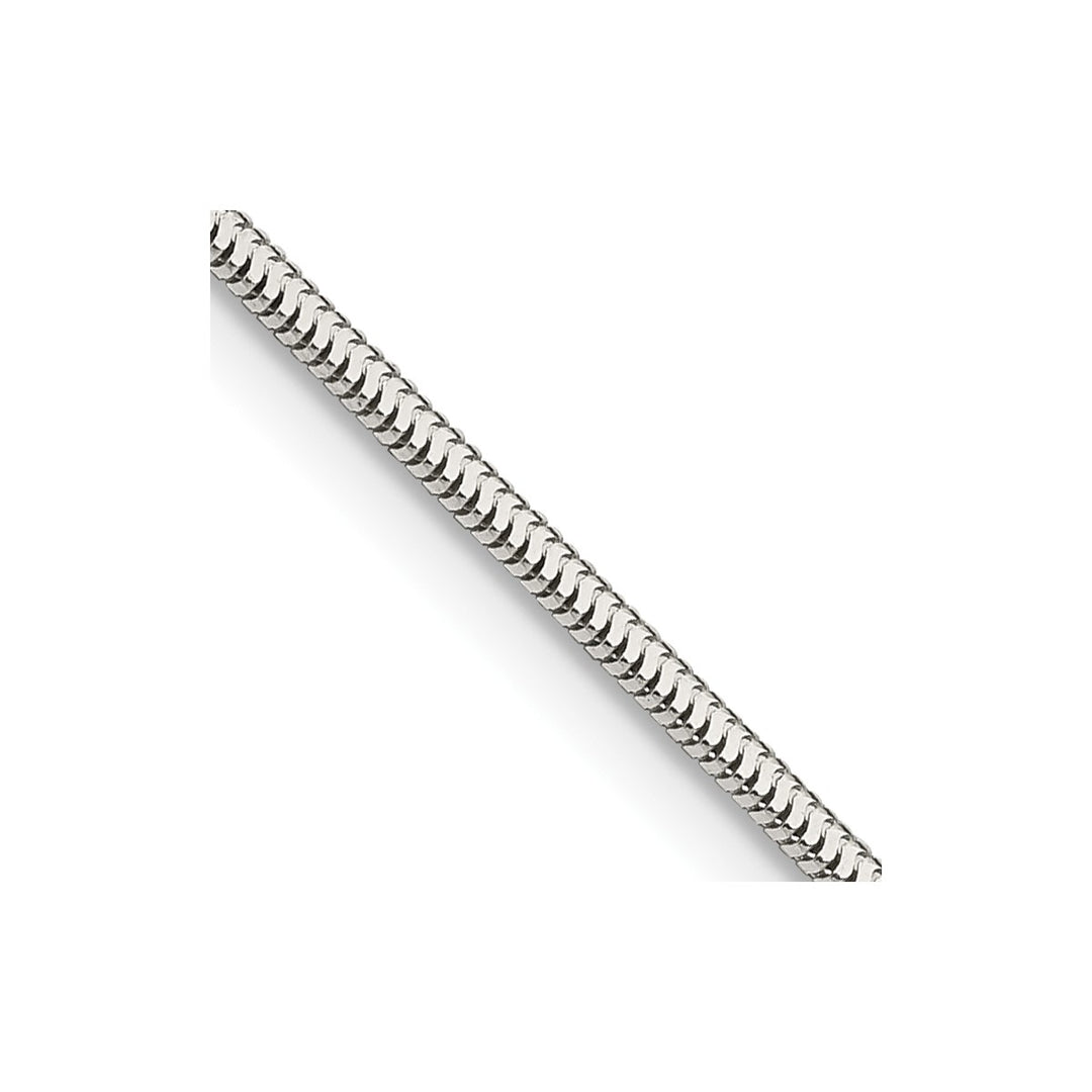 Sterling Silver 1.5mm Snake Necklaces, 18
