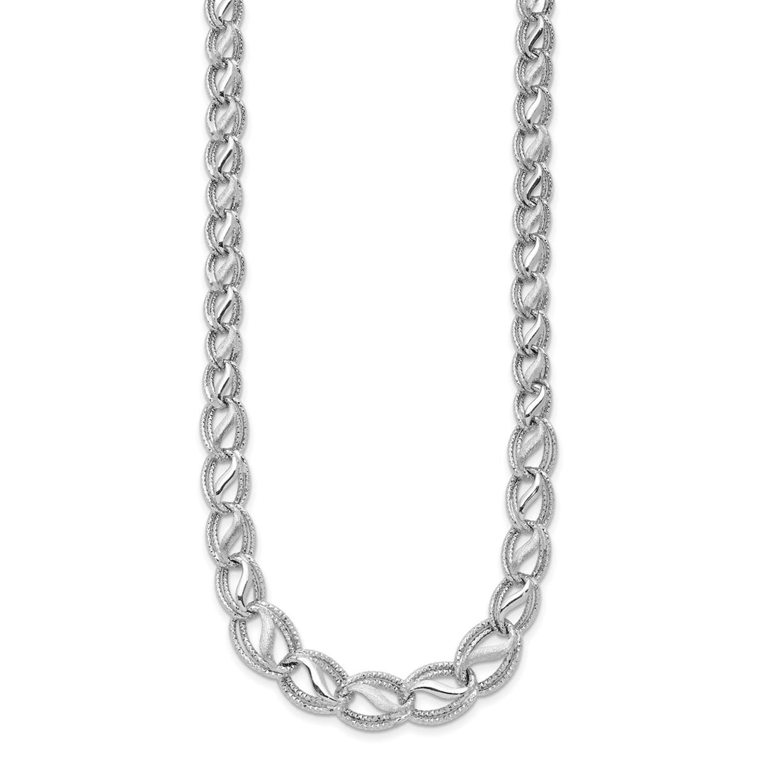 Gold 11mm Open Link Necklace, 17