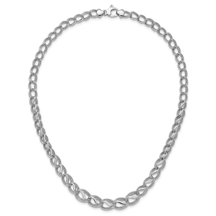 Gold 11mm Open Link Necklace, 17"
