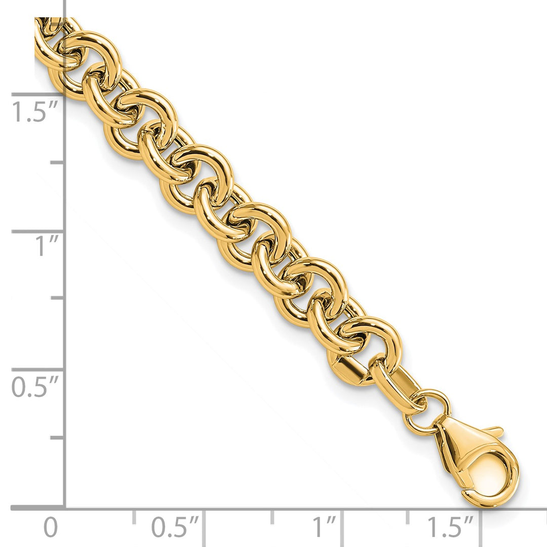 Gold 6.73mm Rolo Bracelet, 7.75