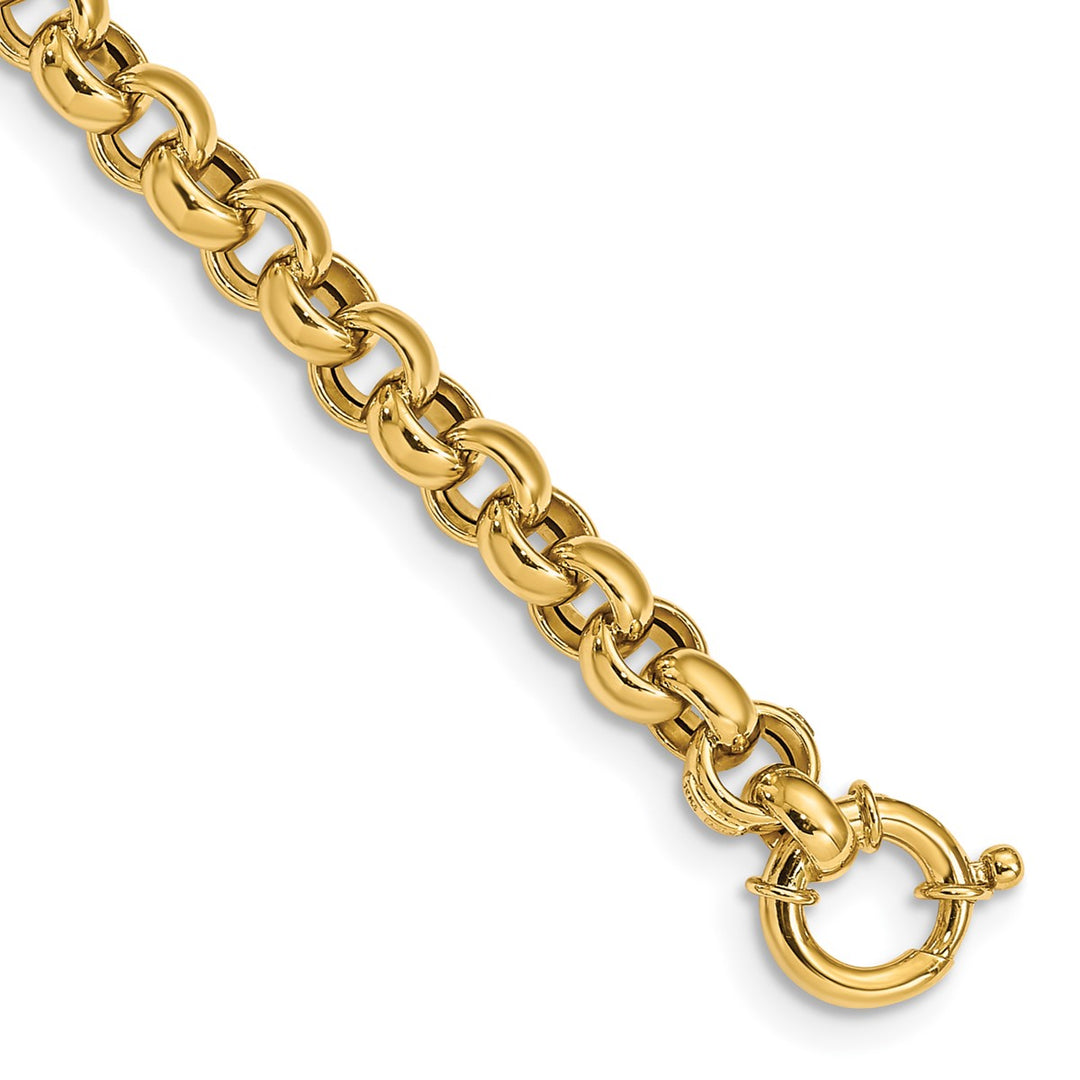 Gold 7.63mm Rolo Bracelet, 7.5"