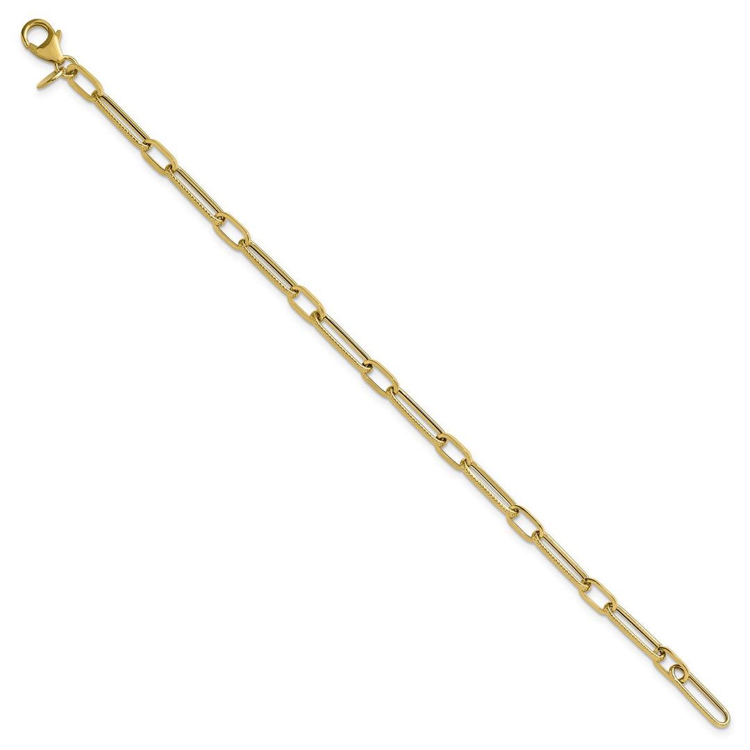 Gold Paperclip Bracelet, 7.25