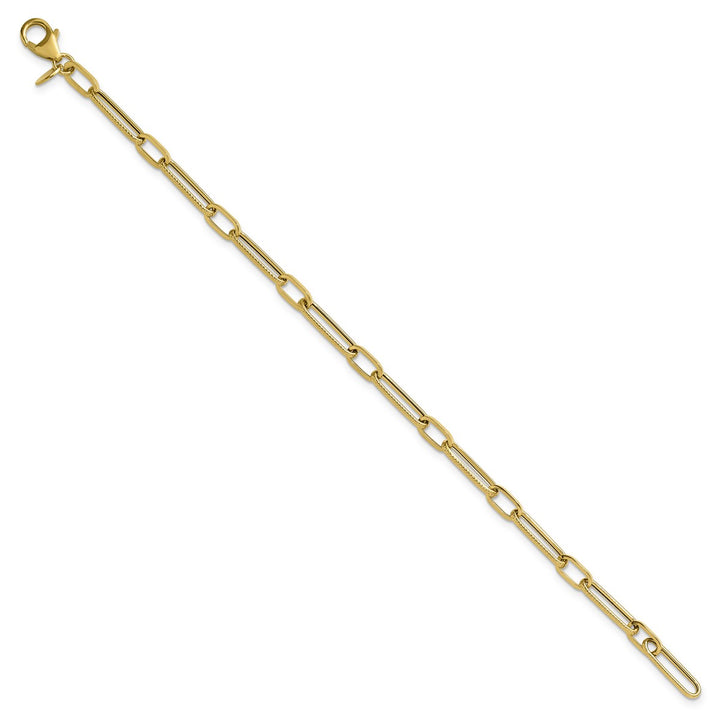 Gold Paperclip Bracelet, 7.25"